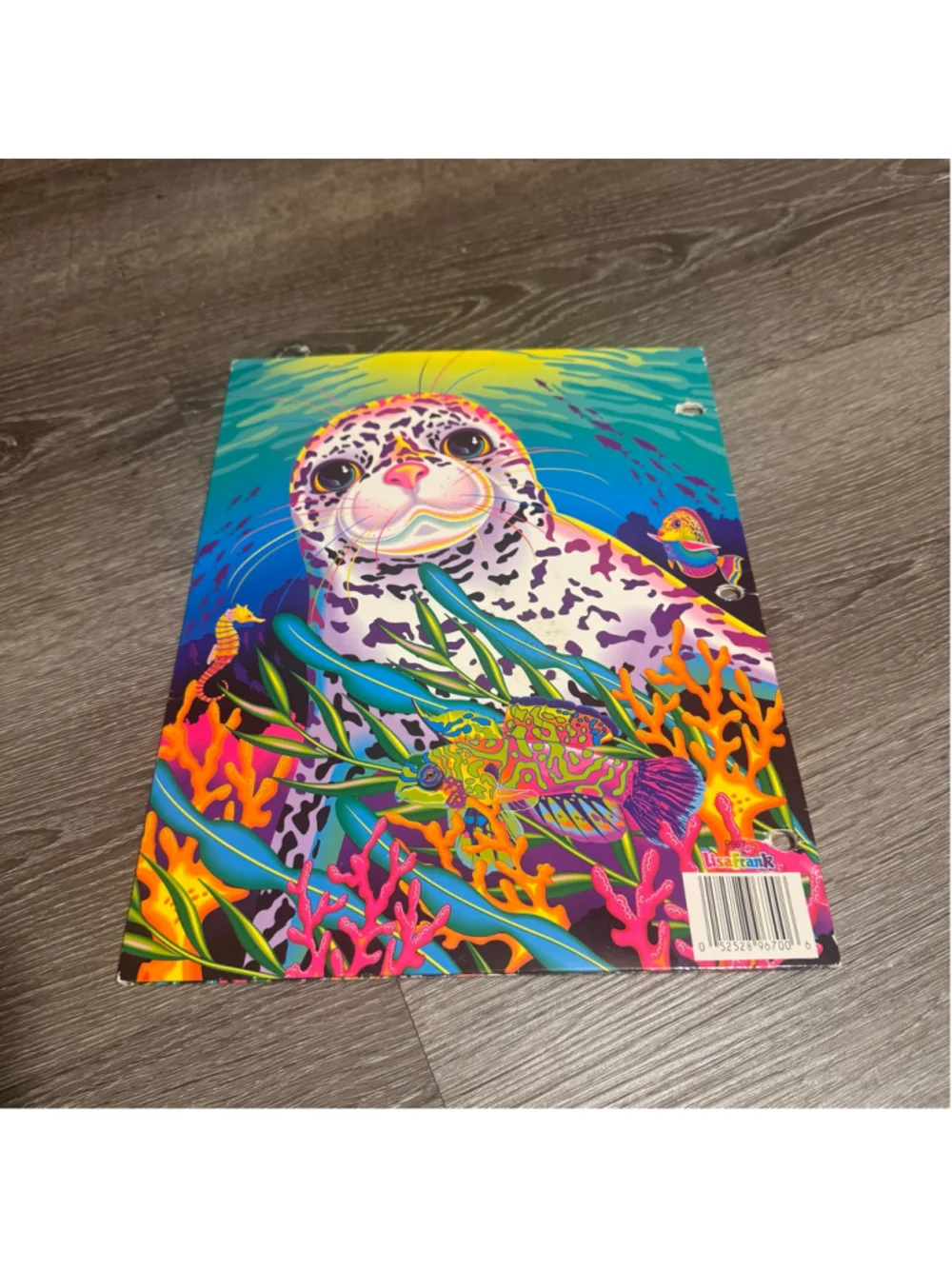 Vintage 2004 Lisa Frank - Seal Pup Ocean Coral Folder